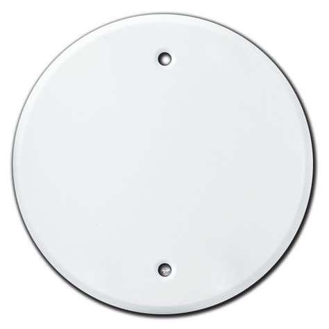 4 in round blank electrical box cover|round exterior electrical box covers.